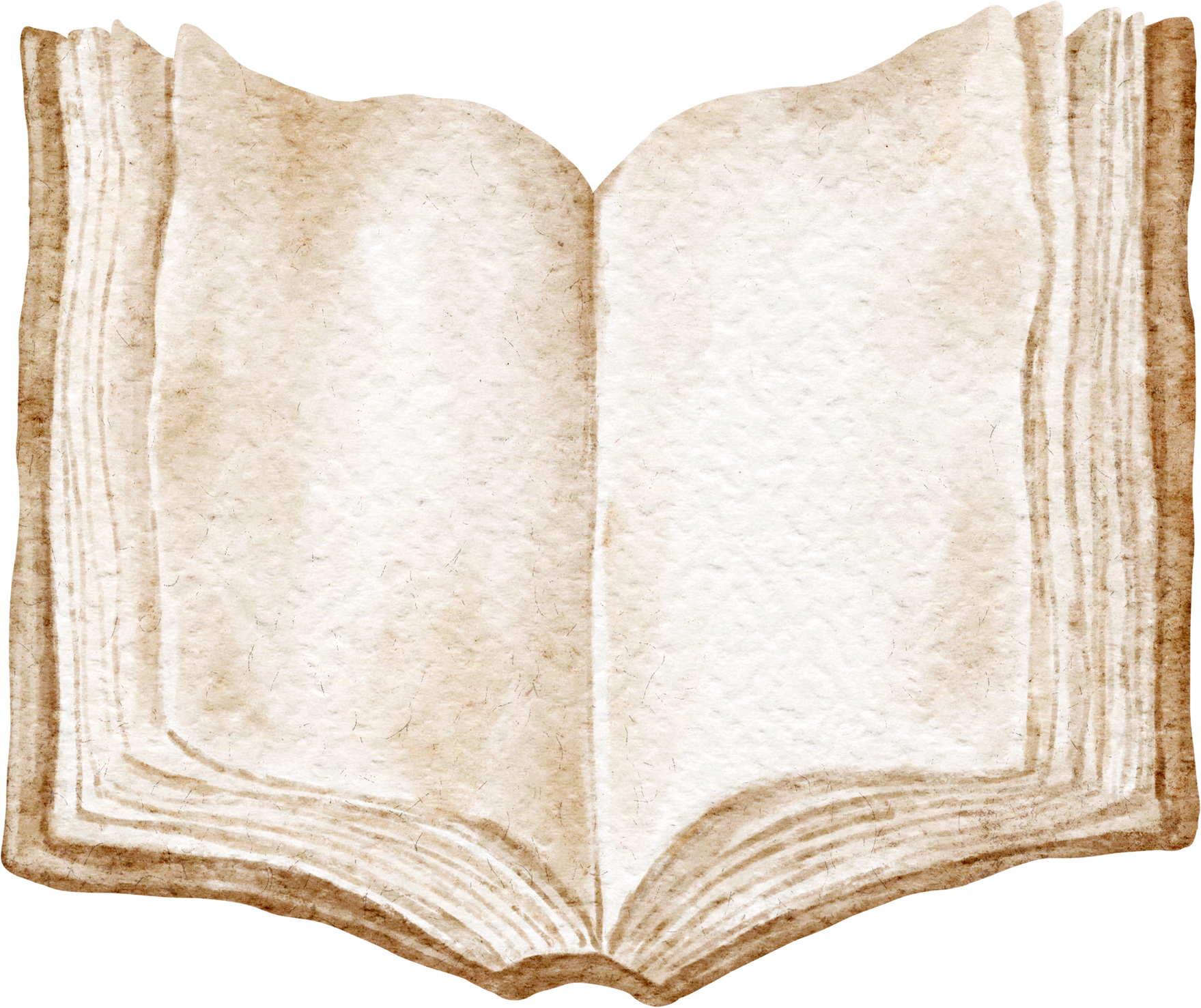 Opened book hand drawn clipart